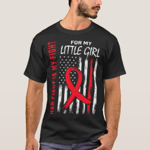 Camiseta Vá Vermelho Sua Luta Filha Menina Doença Cardíaca