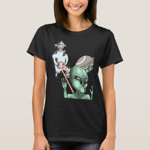 Camiseta Vaca Alien Ufo Espaçonave Galáxia Ficção Científic