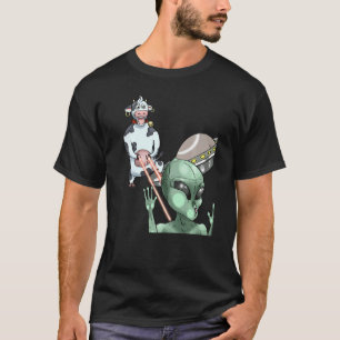 Camiseta Vaca Alien Ufo Espaçonave Galáxia Ficção Científic