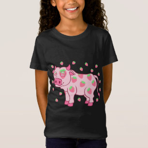 Camiseta Vaca Ama Morango Fruta Leite Por Fora Ruas Frutíco