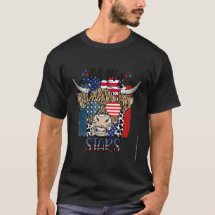 Camiseta Vaca Americana 4 De Julho Fazendeira Leopardo Mulh