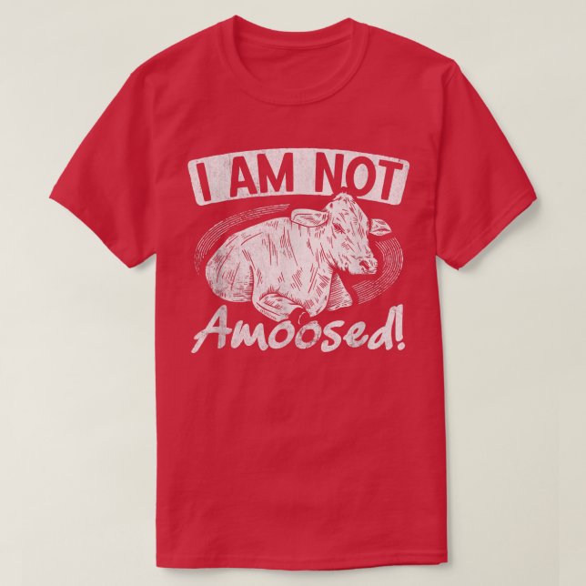 Camiseta Vaca Animal De Criação De Agricultores Não Amusada (Frente do Design)