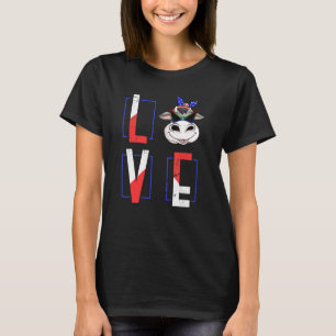 Camiseta Vaca Animal de Fazenda Orgulho Americano