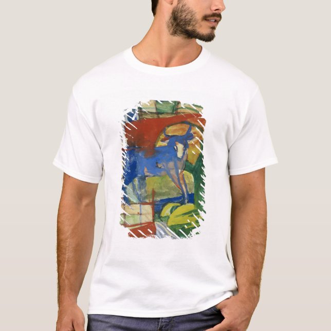 Camiseta Vaca azul, 1914 (tempera no papel) (Frente)