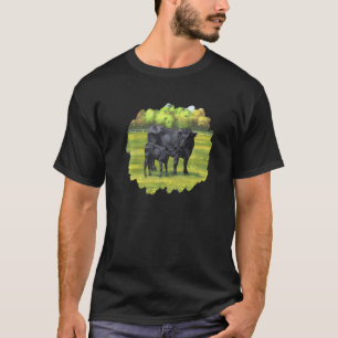 Camiseta Vaca Black Angus Bezerro Fofo Animais de Fazenda