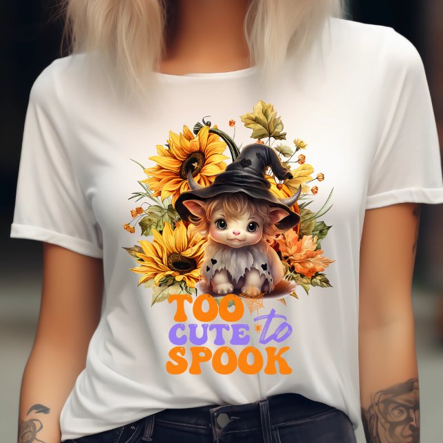 Camiseta Vaca Bonita A Bonita E Bonita De Halloween-Pumpkin (Criador carregado)
