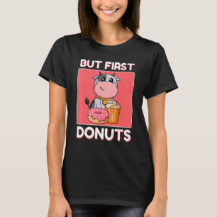 Camiseta Vaca Bonita Mas Primeira Rosquinha E Cupcake Japon