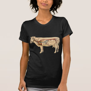 Camiseta Vaca bonito anatômica