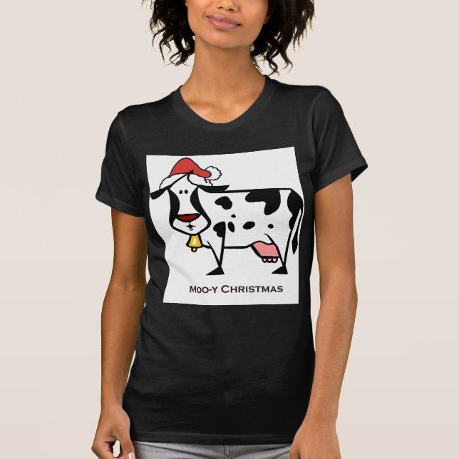 Camiseta Vaca bonito do Natal (Frente)
