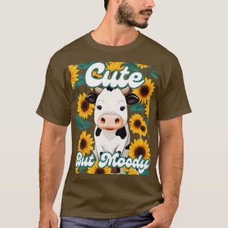 Camiseta Vaca branca Moody Cow lança Fazenda vadia bebê vac