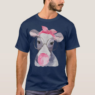 Camiseta Vaca branca soprando bolhas Fazenda vida