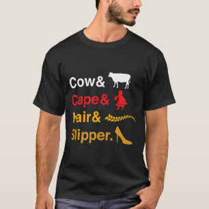 Camiseta Vaca Cape Cabelo Amp Chinelo Escola Secundária Tea