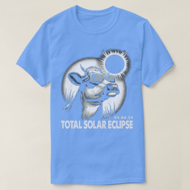 Camiseta Vaca Celestial Eclipse Trendy Tee para Entusiastas (Frente do Design)
