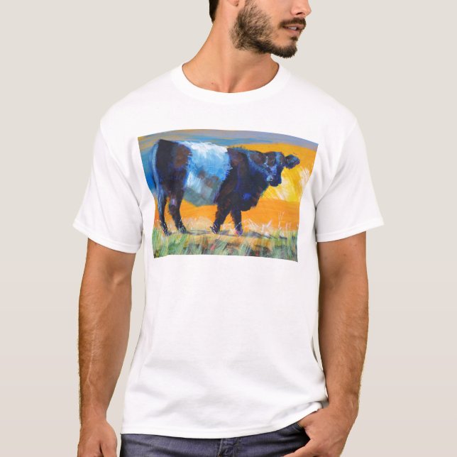 Camiseta Vaca cercada de Galloway (Frente)