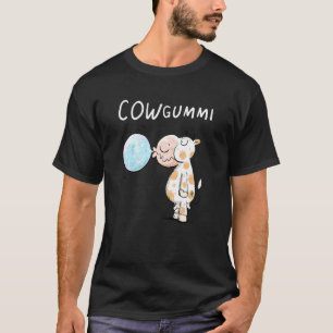 Camiseta Vaca chiclete de goma palavra jogo diversão animal
