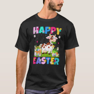 Camiseta Vaca Coelho Feliz Páscoa Vaca Domingo de Páscoa