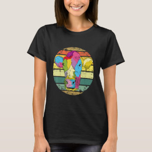 Camiseta Vaca Colorida Vaca Vintage Fazendeiro Animal de Fa
