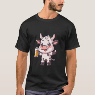 Camiseta Vaca Com Cerveja Comic Festa Engraçada