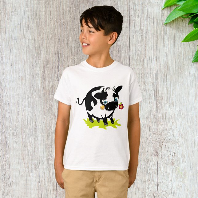Camiseta Vaca Com Uma Flor (Criador carregado)