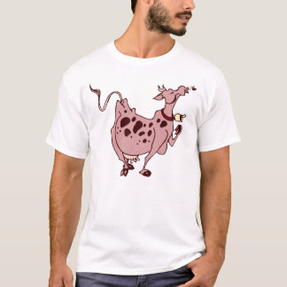 Camiseta Vaca cor-de-rosa