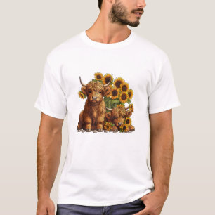Camiseta Vaca cultivada escocesa de raça branca Dia de as m