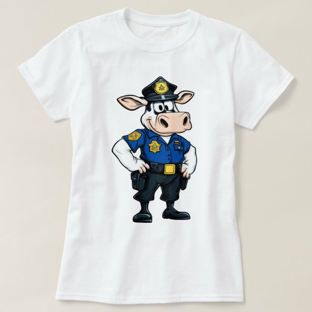 Camiseta Vaca da polícia (Frente do Design)