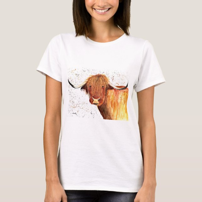 Camiseta vaca das terras altas (Frente)