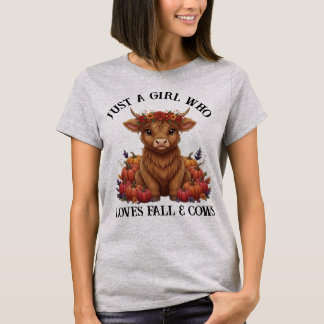 Camiseta Vaca das Terras Altas & Abóboras Fofa