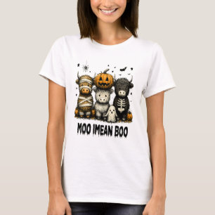 Camiseta Vaca das Terras Altas Assustadora de Halloween
