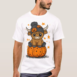 Camiseta Vaca das Terras Altas de Halloween Retro