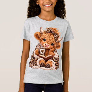 Camiseta Vaca das Terras Altas de Inverno Natal Coquette Le