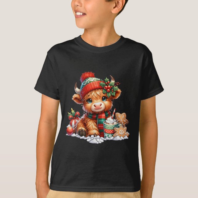 Camiseta Vaca das Terras Altas de Natal Bezerra Fofa Vaca C (Frente)