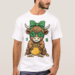 Camiseta Vaca das Terras Altas de São Patrício Pote de Ouro