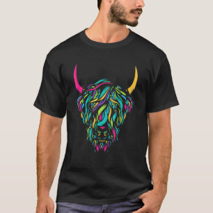 Camiseta Vaca das Terras Altas Estampa de Animal I Vaca Col