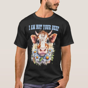 Camiseta Vaca das Terras Altas Eu Não Sou Seu Bife Vegano