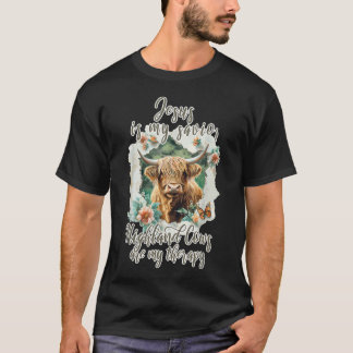 Camiseta Vaca das Terras Altas Jesus Cristão Religioso High