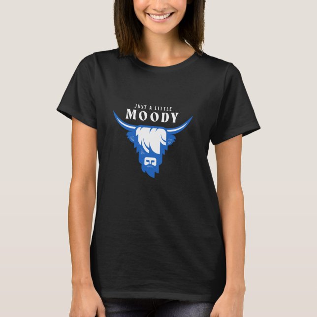Camiseta Vaca das Terras Altas Só Um Pouco Mal-Humorada Div (Frente)
