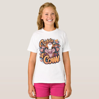 Camiseta Vaca-de-abóbora: Design de animal fresco e bonito