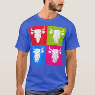 Camiseta Vaca de Amante de os animais de Fazenda de pop