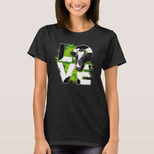 Camiseta Vaca de Amor Fofo Grama Verde Para Vaca
