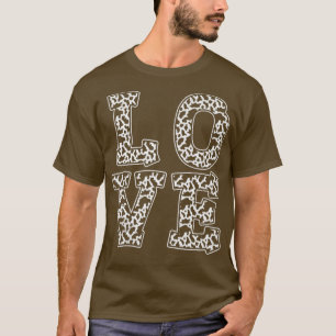 Camiseta Vaca de Amor Padrão Animal Imprime Vaca