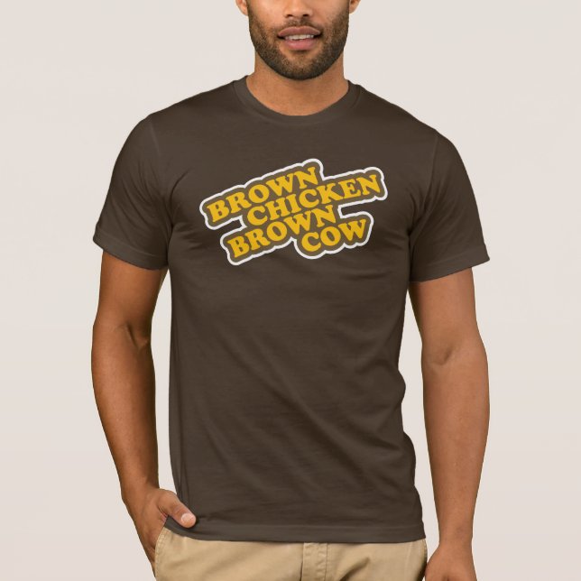 Camiseta Vaca de Brown da galinha de Brown (Frente)