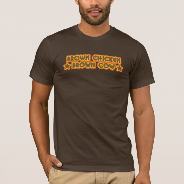 Camiseta Vaca de Brown da galinha de Brown (Frente)