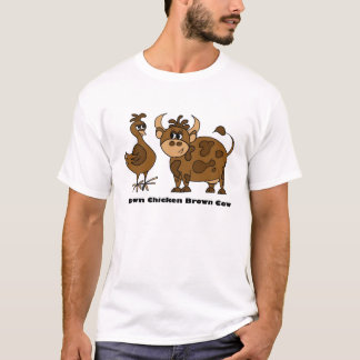 Camiseta Vaca de Brown da galinha de Brown - t-shirt
