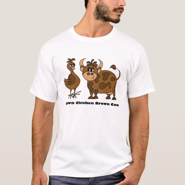 Camiseta Vaca de Brown da galinha de Brown - t-shirt (Frente)