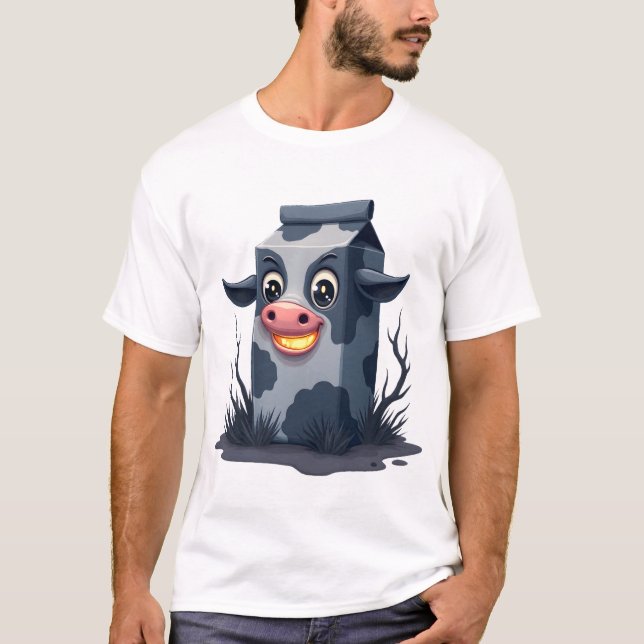 Camiseta Vaca de Caixa de Leite Amaldiçoada (Frente)