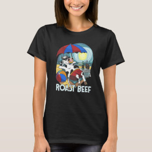 Camiseta Vaca De Carne De Bovino Transformada Na Fenda De P