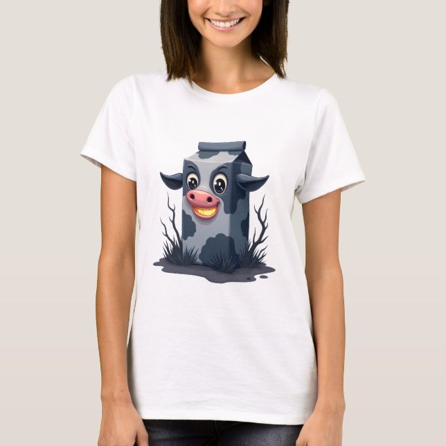 Camiseta Vaca de cartão de leite amaldiçoada (Frente)