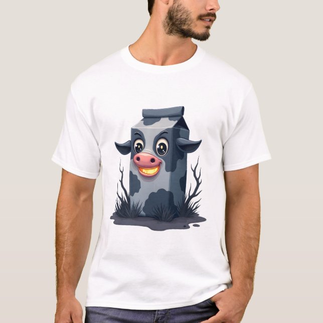 Camiseta Vaca de cartão de leite amaldiçoada (Frente)
