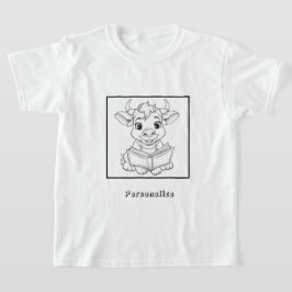 Camiseta Vaca de Cores Lendo um Livro Personalizado